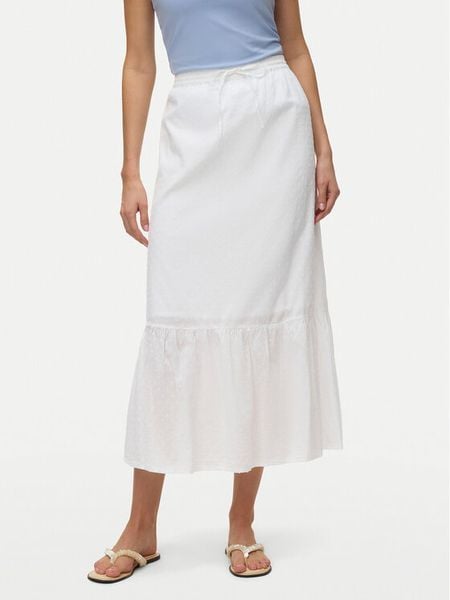 Vero Moda Spódnica midi Vmtrine 10343485 Biały Regular Fit. Białe spódnice damskie Vero Moda, xs, bez wzorów, z bawełny, midi. Za 152.99 zł.