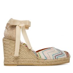 Espadryle M Missoni. Białe sandały damskie M Missoni, bez wzorów, bez obcasa, bez zapięcia. Za 1,349.00 zł.