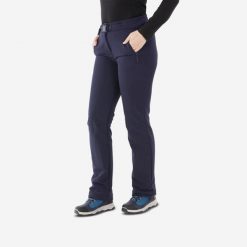 Spodnie turystyczne damskie Quechua SH500 mountain. Niebieskie spodnie sportowe damskie QUECHUA, xs, bez wzorów, z elastanu, trekkingowe. Za 199.99 zł.
