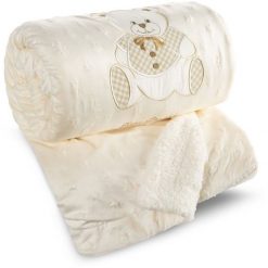 Eurofirany Koc dziecięcy Pierre Cardin miś 80x110 beżowy minky pluszowy. Brązowe kocyki dla dzieci Eurofirany. Za 148.14 zł.