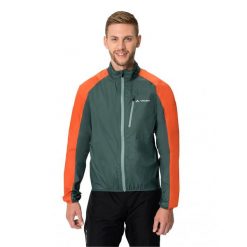 Kurtka wodoodporna VAUDE Drop III. Zielone kurtki męskie Vaude, m, bez wzorów, z lycry, rowerowe. Za 574.35 zł.