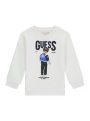 Guess Bluza N6RQ03 KAD74 Biały Regular Fit. Białe bluzy dla chłopców Guess, z aplikacjami, z bawełny, bez ramiączek, bez kaptura. Za 159.99 zł.