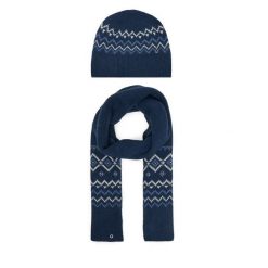 Zestaw szalik i czapka Guess. Niebieskie czapki i kapelusze damskie Guess, na zimę, z aplikacjami. Za 569.99 zł.