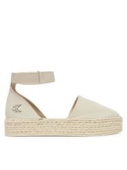 Calvin Klein Jeans Espadryle Flatform Espadrille Sling Mg YW0YW01735 Beżowy. Brązowe sandały damskie Calvin Klein Jeans, bez wzorów, z jeansu, bez obcasa, bez zapięcia. Za 209.99 zł.