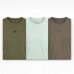 KOSZULKA MĘSKA 4F T-SHIRT LIMITOWANY KOMPLET ZESTAW 3 SZTUKI XXL M3947 SS26. Koszulki sportowe męskie 4f, m, bez wzorów, z bawełny, bez kołnierzyka, bez ramiączek, na fitness i siłownię. Za 113.50 zł.