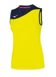 Koszulka damska Mizuno Authentic Myou. Niebieskie koszulki sportowe damskie Mizuno, m, bez wzorów, z poliesteru, bez kołnierzyka, bez ramiączek, na fitness i siłownię. Za 134.00 zł.