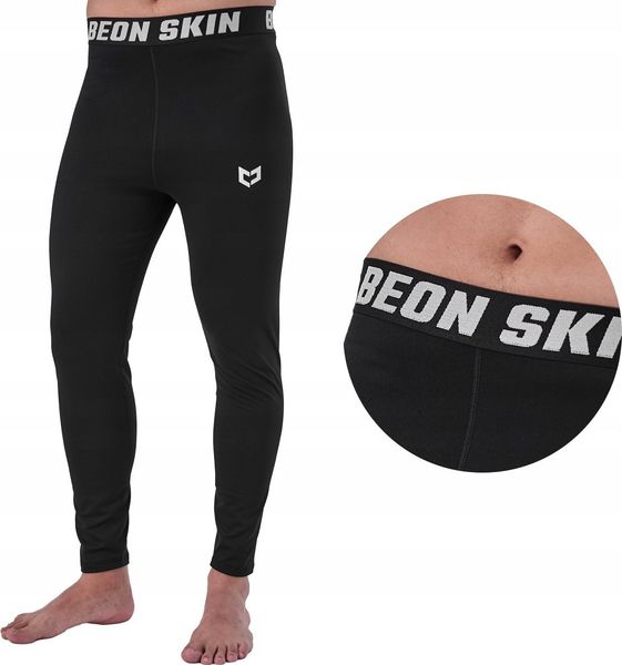 Beon Spodnie termoaktywne męskie Beon Skin Flare Quantum Black M. Czarne spodnie materiałowe męskie Beon, m, bez wzorów. Za 63.00 zł.