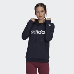 Bluza damska adidas Essentials Hoodie. Białe bluzy sportowe damskie Adidas, bez wzorów, na fitness i siłownię. Za 180.00 zł.