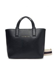 Tommy Hilfiger Torebka AW0AW17448 Granatowy. Niebieskie torebki do ręki damskie Tommy Hilfiger, bez wzorów, ze skóry, bez dodatków. Za 359.99 zł.