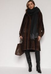 Czarny Klasyczny Szalik z Bawełny i Wiskozy z Frędzlami Vetilisa. Czarne szaliki i chusty damskie Born2be, bez wzorów, z bawełny, eleganckie. Za 39.99 zł.