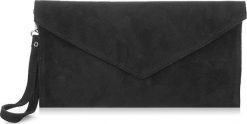 Vera Pelle CZARNA ZAMSZOWA SKÓRZANA WŁOSKA DAMSKA KOPERTÓWKA TOREBKA WIECZOROWA KOKTAJLOWA N12. Czarne kopertówki damskie Vera Pelle, bez wzorów, z zamszu, wizytowe, zamszowe, bez dodatków. Za 93.49 zł.