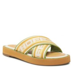 Klapki HOFF. Żółte klapki damskie HOFF, bez wzorów, bez obcasa. Za 189.99 zł.