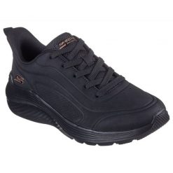Buty Skechers Bobs Squad Waves - Just Wading 117485 Bbk czarne. Czarne obuwie sportowe damskie bez wzorów. Za 444.18 zł.