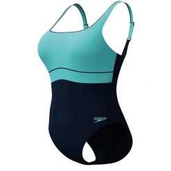 Damski Jednoczęściowy Kostium Kąpielowy Spdscu Splce. Niebieskie kostiumy jednoczęściowe damskie Speedo, bez wzorów, sportowe, do pływania. Za 309.99 zł.