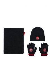 Spiderman Komplet czapka, komin i rękawiczki CEO-ACCCS-AW26-309SPRMV Czarny. Czarne rękawiczki dziecięce Spiderman, bez wzorów. Za 69.99 zł.