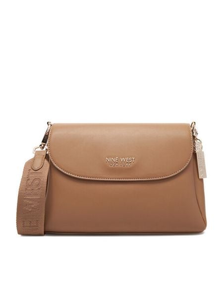 Nine West Torebka CEO-East-Village-Essential-LX9962 Beżowy. Brązowe listonoszki damskie Nine West, bez wzorów, z materiału, bez dodatków. Za 279.99 zł.