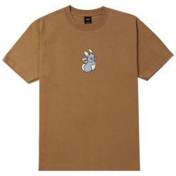 Koszulka turystyczna męska HUF Bad Hare Day. Brązowe koszulki sportowe męskie HUF, m, bez wzorów, z bawełny, bez kołnierzyka, bez ramiączek, trekkingowe. W wyprzedaży za 109.00 zł.