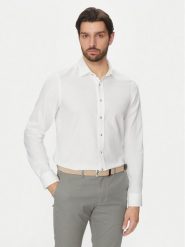Michael Kors Koszula MK0DS01556 Biały Slim Fit. Białe koszule męskie Michael Kors, m, bez wzorów, z bawełny, biznesowe, bez kołnierzyka, bez ramiączek. Za 219.99 zł.