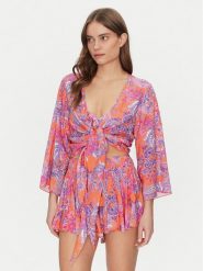 Guess Bluzka E5GH01 WH3X2 Kolorowy Regular Fit. Bluzki damskie Guess, l, z aplikacjami, z wiskozy, bez kołnierzyka, bez ramiączek. Za 249.99 zł.
