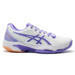 Buty damskie do tenisa Tenis Asics Solution Speed FF 2 Clay. Fioletowe obuwie sportowe damskie Asics, bez wzorów, tenisowe. W wyprzedaży za 503.05 zł.