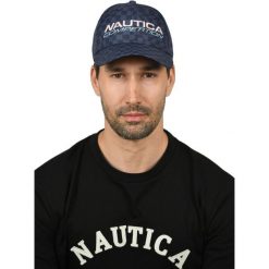 Czapka z daszkiem Nautica Captain Snapback. Niebieskie czapki i kapelusze męskie Nautica, bez wzorów, sportowe. Za 119.00 zł.