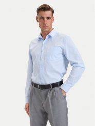 Calvin Klein Koszula Eoe Oxford LV04LH111G Niebieski jasny Regular Fit. Niebieskie koszule męskie Calvin Klein, m, bez wzorów, z bawełny, biznesowe, bez kołnierzyka, bez ramiączek. Za 409.99 zł.