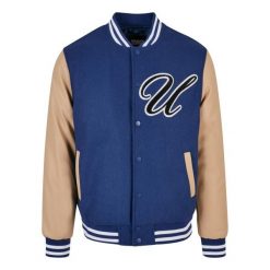 Kurtka Urban Classics Big U College. Czarne kurtki męskie Urban Classics, l, bez wzorów, z materiału, sportowe, bez kaptura. Za 510.00 zł.