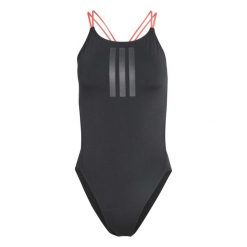Damski kostium kąpielowy 1-częściowy adidas Ripstream 3-Stripes Tie Back. Czarne kostiumy jednoczęściowe damskie Adidas, l, bez wzorów, z materiału, eleganckie, na fitness i siłownię. Za 245.95 zł.