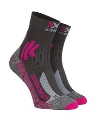 Skarpety trekkingowe damskie X-Socks Trek Outdoor Low Cut 4.0. Czerwone skarpety damskie X-Socks, bez wzorów, z materiału. Za 60.00 zł.