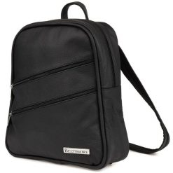 Czarny Plecak Torebka Damska Skórzana Beltimore 022. Czarne plecaki damskie Beltimore, bez wzorów, ze skóry, eleganckie. Za 159.99 zł.