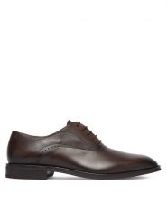 BOSS Półbuty Derrek 50562399 Brązowy ciemny. Brązowe eleganckie półbuty Boss, ze skóry, wizytowe, bez zapięcia. Za 1,489.00 zł.