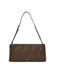 Calvin Klein Torebka Ck Woven Elongated Shoulder Bag K60K612992 Brązowy. Brązowe torebki do ręki damskie Calvin Klein, bez wzorów, ze skóry, bez dodatków. Za 349.99 zł.