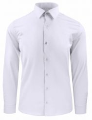 Koszula Męska, Elegancka o Regularnym Kroju - Victorio - Biała. Białe koszule męskie Victorio, m, bez wzorów, z bawełny, eleganckie, bez kołnierzyka, bez ramiączek. Za 135.00 zł.