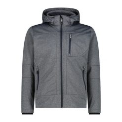 Kurtka z zamkiem błyskawicznym z kapturem CMP. Szare kurtki sportowe męskie CMP, l, bez wzorów, z softshellu, trekkingowe. Za 382.50 zł.