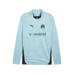 Męska bluza treningowa Olympique Marsylia z zamkiem 1/4 PUMA. Niebieskie koszulki sportowe męskie Puma, l, bez wzorów, bez kołnierzyka, bez ramiączek, do piłki nożnej. Za 329.00 zł.