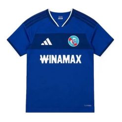 Koszulka domowa RC Strasbourg 2026/27. Niebieskie koszulki sportowe męskie Adidas, s, bez wzorów, z tkaniny, bez kołnierzyka, bez ramiączek, do piłki nożnej. Za 360.00 zł.