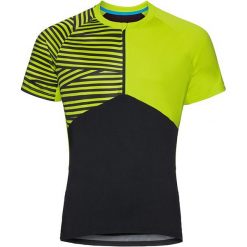 Odlo Koszulka rowerowa Shirt s/s 1/2 zip Morzine czarno-zielona r. M (411492). Koszulki sportowe męskie marki Odlo. Za 176.53 zł.