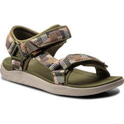 Sandały TEVA - Terra-Float 2 Universal 1091333 Nica Avocado/Coral Sand. Zielone klapki damskie Teva, bez wzorów, z materiału, bez obcasa, bez zapięcia. W wyprzedaży za 249.00 zł.