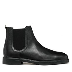 Sztyblety Geox. Brązowe botki męskie Geox, bez wzorów, bez zapięcia. Za 499.99 zł.