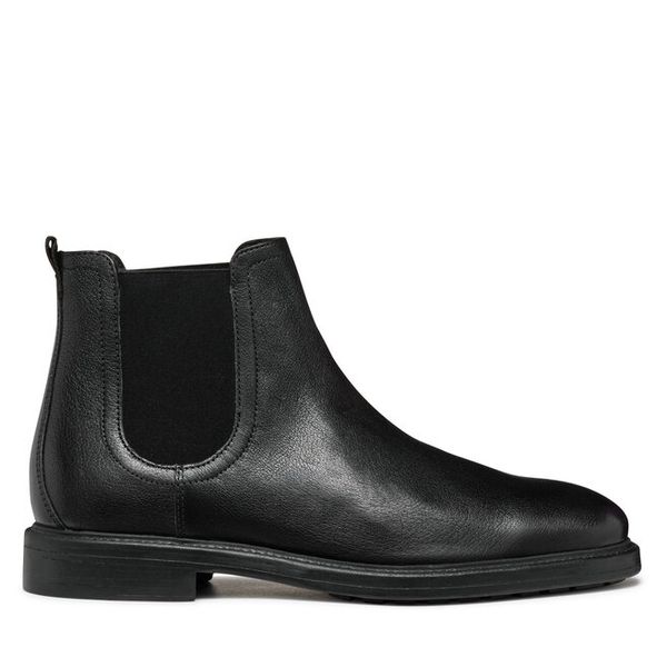 Sztyblety Geox. Brązowe botki męskie Geox, bez wzorów, bez zapięcia. Za 499.99 zł.