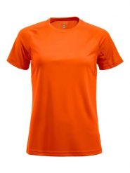 Clique Premium Active-T Women koszulka funkcyjna – visibility orange. Brązowe koszulki sportowe damskie CLIQUE, m, bez wzorów, bez kołnierzyka, bez ramiączek, na fitness i siłownię. Za 126.84 zł.