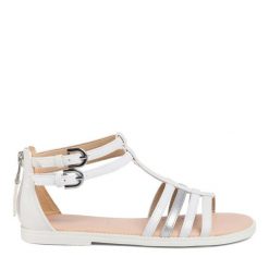 Sandały Geox. Białe sandały dziewczęce Geox, bez zapięcia. Za 199.99 zł.