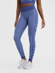 Damskie legginsy Hummel MT Shine Seamless. Niebieskie legginsy damskie Hummel, xs, bez wzorów, z materiału, na fitness i siłownię. Za 216.00 zł.