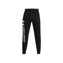 Spodnie sportowe męskie Under Armour Rival Fleece Chroma. Czarne spodnie sportowe męskie Under Armour, l, bez wzorów, z bawełny, na fitness i siłownię. Za 324.85 zł.