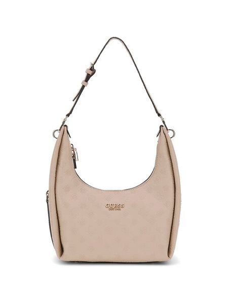 Guess Torebka Phoebe HWPD96 65020 Beżowy. Brązowe listonoszki damskie Guess, z aplikacjami, ze skóry, bez dodatków. Za 329.99 zł.