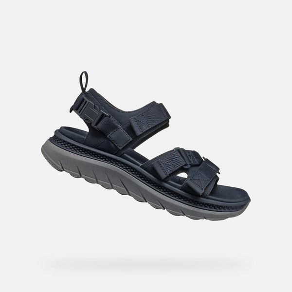 Sandały GEOX U SPHERICA ACTIF X S Niebieski. Niebieskie klapki męskie Geox, z syntetyku, bez zapięcia. Za 331.99 zł.