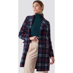 NA-KD Krótki płaszcz w kratę - Blue,Multicolor. Płaszcze damskie marki NA-KD. Za 283.95 zł.