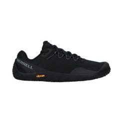 Buty techniczne Merrell Vapor 6 czarne trail. Czarne obuwie sportowe damskie Merrell, bez wzorów, z syntetyku, do biegania. Za 399.99 zł.
