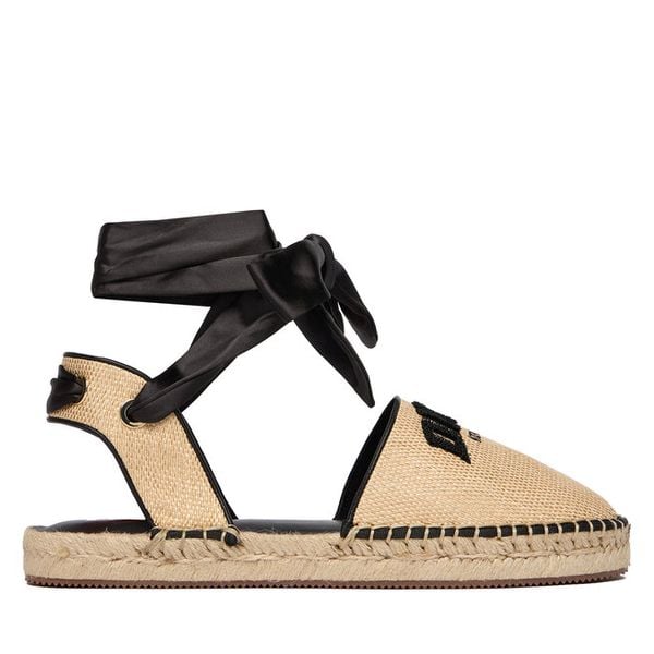 Espadryle DKNY. Brązowe espadryle damskie DKNY, bez wzorów, bez obcasa, bez zapięcia. Za 299.99 zł.