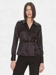 Liu Jo Bluzka MF3216 T3450 Czarny Regular Fit. Czarne bluzki damskie Liu Jo, bez wzorów, z syntetyku, bez kołnierzyka, bez ramiączek. Za 899.99 zł.